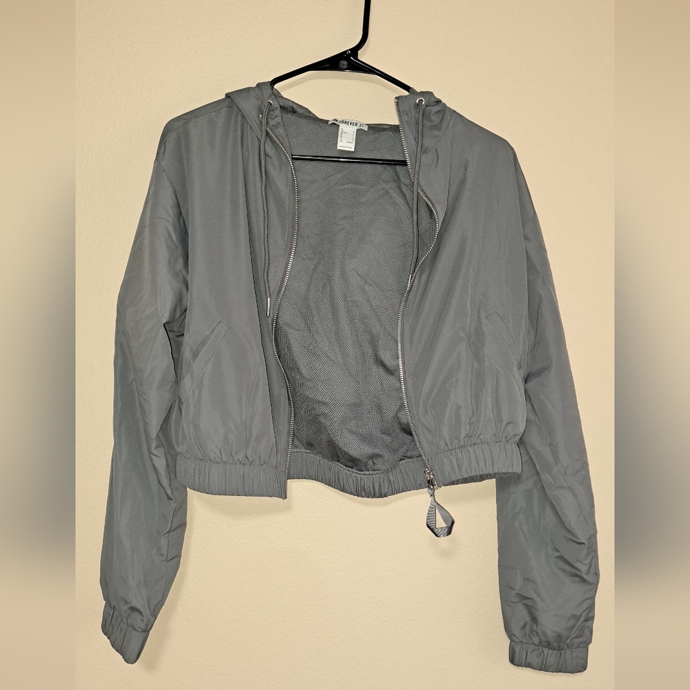 Forever 21 Gray Bomber Jacket